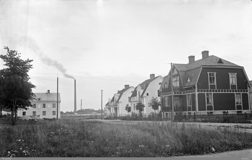 Parkgatan österut mot Pappersbruket, 1926, okänd fotograf, 1926