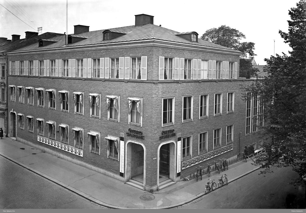 Örebro sparbank, 1940, foto Eric Sjöqvist