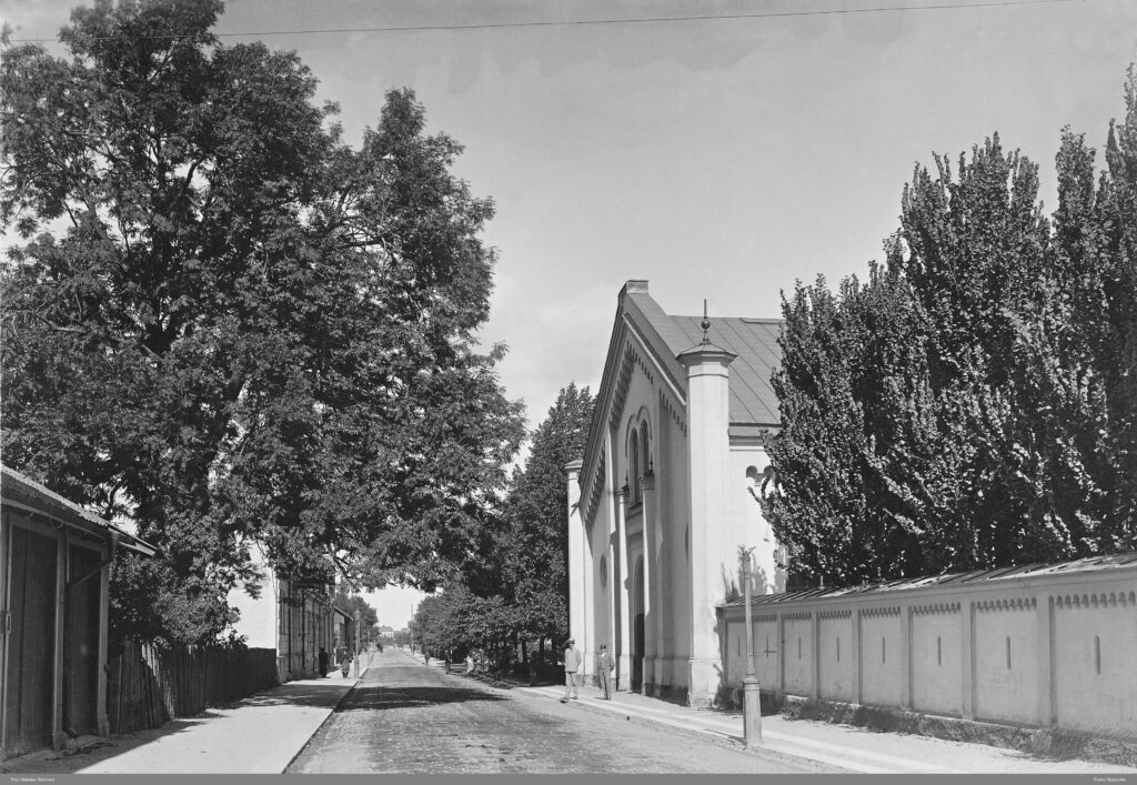 Slottsgatan mot norr från ridhuset, 1903, foto Bernhard Hakelier