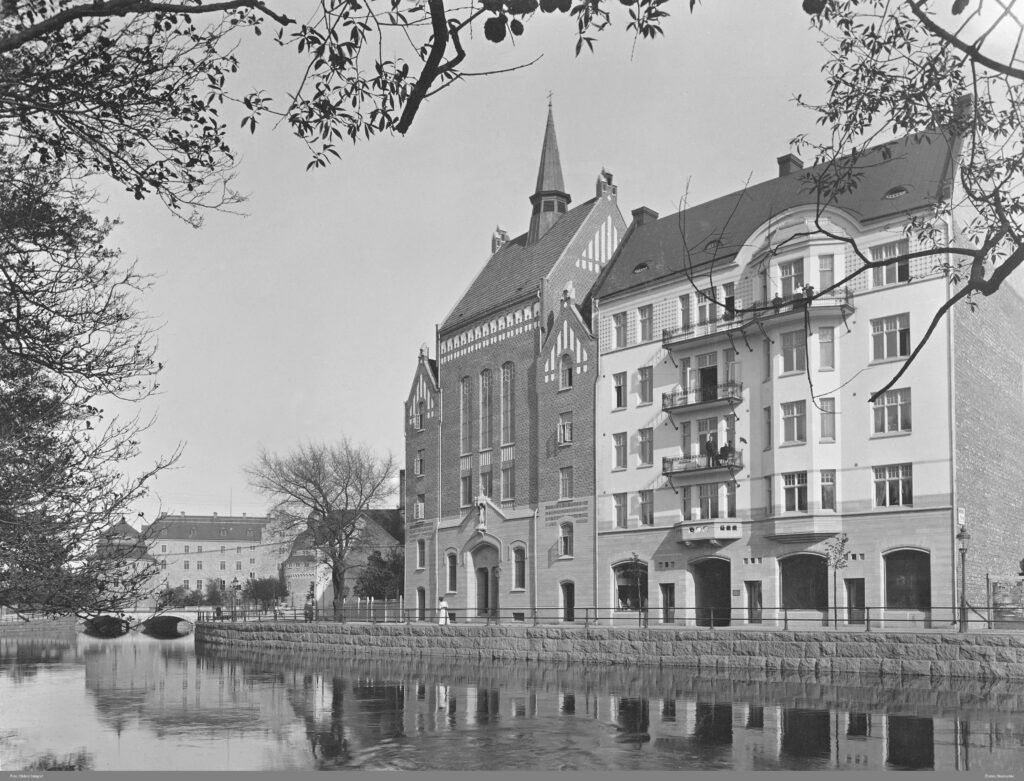 Södra Strandgatan från blekholmen, efter 1909, fotograf okänd